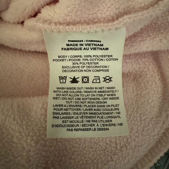 Nike Girls Pink High-Low Hem Pullover Hooded Sweatshirt: Medium (8) - Picture 5 of 5